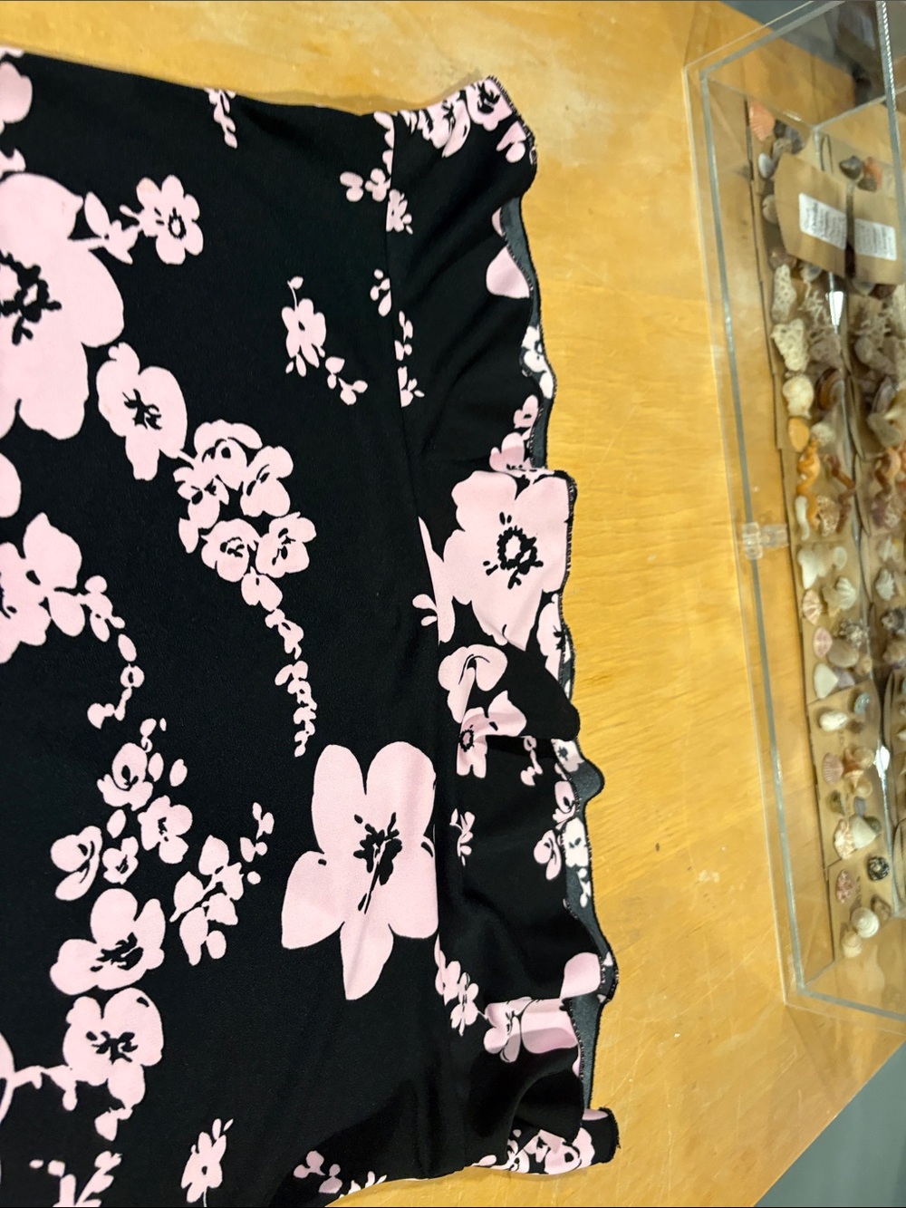 My Michelle ~ Black Dress with Pink Floral Print - Picture 5 of 6
